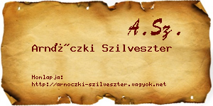 Arnóczki Szilveszter névjegykártya